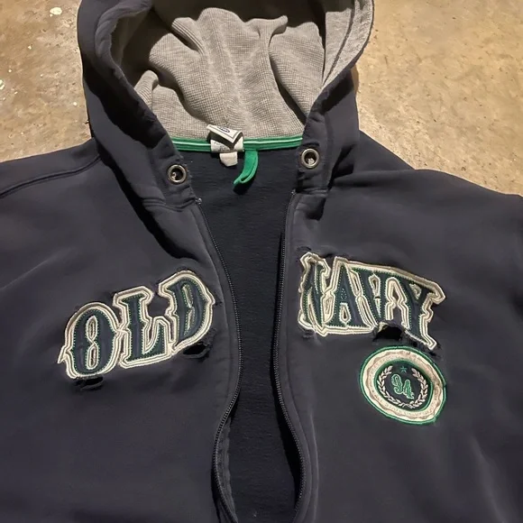 Old Navy Black Hoodie with Logo - Picture 3 of 7